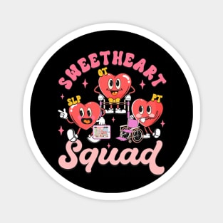 Retro Sweethearts Squad SLP OT PT Valentine Therapy Crew Magnet